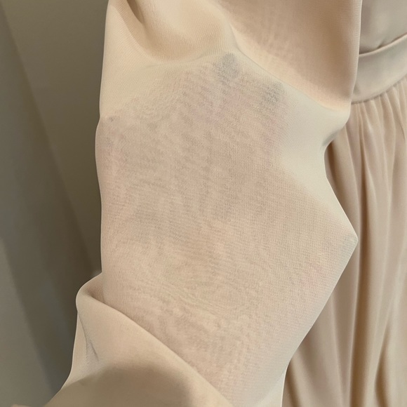 Custom formal long gown dress with train size 16 18 1X 2X Plus Size nude - Picture 11 of 11